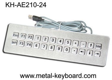SUS304 Brushed IP65 Waterproof Computer Keyboard 24 Keys Water Resistant Keyboard