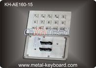 Βιομηχανικό πληκτρολόγιο μετάλλων αντι βανδάλων, πληκτρολόγιο 15 απόδειξης βανδάλων έξοχα κλειδιά μεγέθους