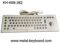 Βιομηχανικό πληκτρολόγιο υπολογιστών μετάλλων 67 SS κλειδιών με Trackball λέιζερ 25mm το ποντίκι και τα κουμπιά