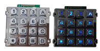Αναδρομικά φωτισμένο αριθμητικό πληκτρολόγιο πρόσβασης απόδειξης βανδάλων 16 κλειδιών, αριθμητικό αριθμητικό πληκτρολόγιο μετάλλων
