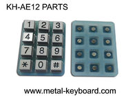Βιομηχανική μεμβράνη πυριτίου 12 κλειδιών εξατομικεύσιμη μερών αριθμητικών πληκτρολογίων με τα κουμπιά μετάλλων
