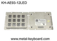 Το αδιάβροχο αριθμητικό πληκτρολόγιο 12 μετάλλων μητρών SS PS2 3x4 αναδρομικά φωτισμένη επιτροπή κλειδιών τοποθετεί