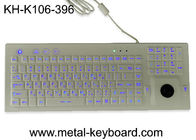 PS2 λαστιχένια βιομηχανική σιλικόνη δυναμωμένο πληκτρολόγιο Backlight με Trackball το ποντίκι
