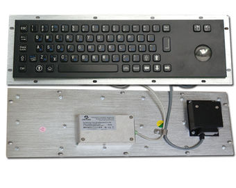 IP65 αντι - μαύρο βιομηχανικό πληκτρολόγιο υπολογιστών βανδάλων με Trackball ανοξείδωτου