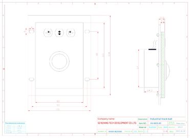 Trackball μετάλλων απόδειξης βανδάλων βιομηχανικό ποντίκι ανθεκτικό στη σκόνη, ρύπος, νερό