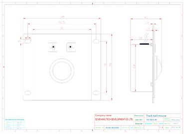 Τραχύ βιομηχανικό Trackball ποντίκι, IP65 αδιάβροχο 25MM Trackball λέιζερ μετάλλων