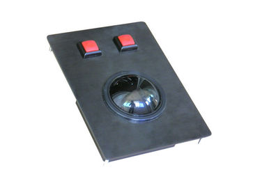 Η επιτροπή ρητίνης τοποθετεί Trackball δείχνοντας το μαύρο μέταλλο 2 συσκευών προσαρμοσμένα κουμπιά