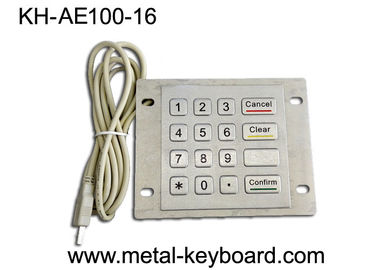 Dustproof USB μέταλλο αριθμητικών πληκτρολογίων ανοξείδωτου λιμένων βιομηχανικό με 16 επίπεδα κλειδιά