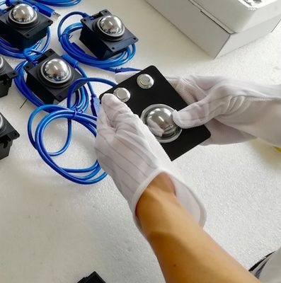 Το αδιάβροχο βιομηχανικό Trackball ποντίκι επιμετάλλωσε με ηλεκτρόλυση το μαύρο ανοξείδωτο